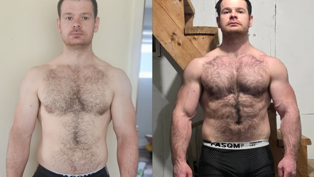 Sam, client ProGain, transformation avant/après